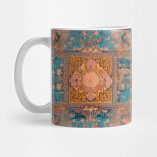 Mystical Tapestry: Vintage Indian Rug Reverie Mug